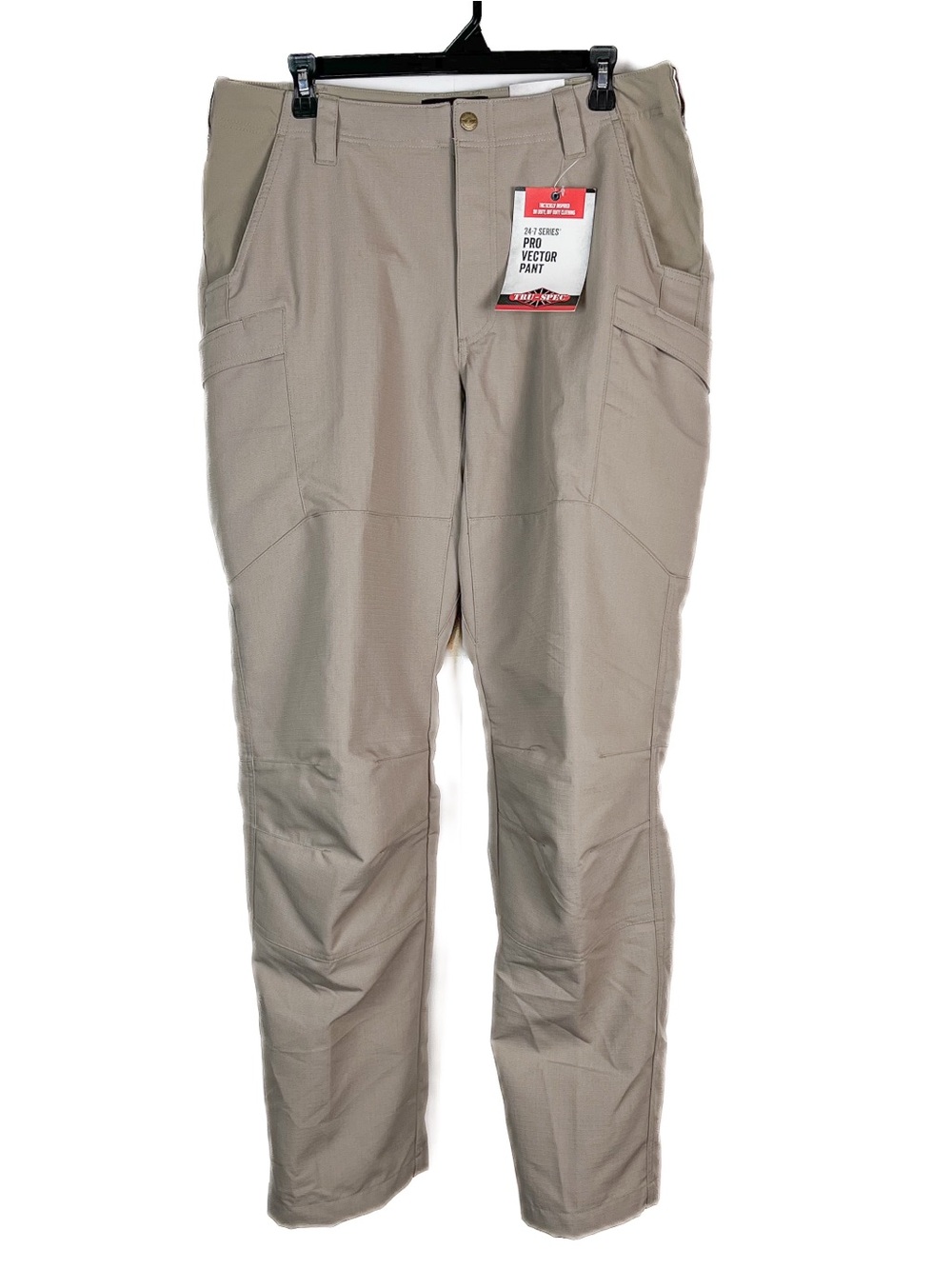 Tru-Spec Mens 34x32 24-7 Series Pro Vector Tactical Pants Ripstop Cargo Tan NWT